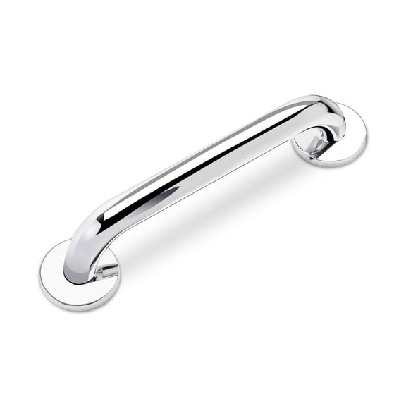Plumb Tech ADA Compliant Shower and Bathtub Grab Bar, Polished Stainless Steel Grab Bar, 12 inches