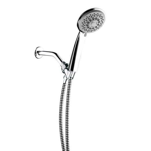 Plumb Tech Modern 3 Function Shower Head with Massager and Holder