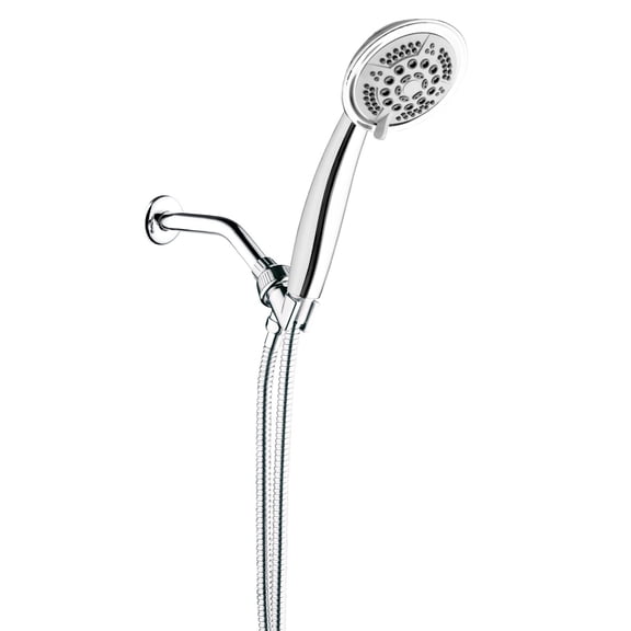Plumb Tech Modern 5 Function Shower Head with Massager and Holder