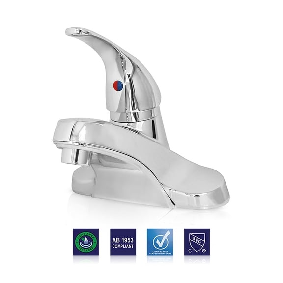 Plumb Tech Single Lever Lavatory Faucet Chrome 1.2 GPM