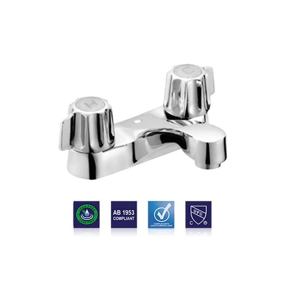 Plumb Tech Two Handle Bathroom Faucet Gerber Style Stems