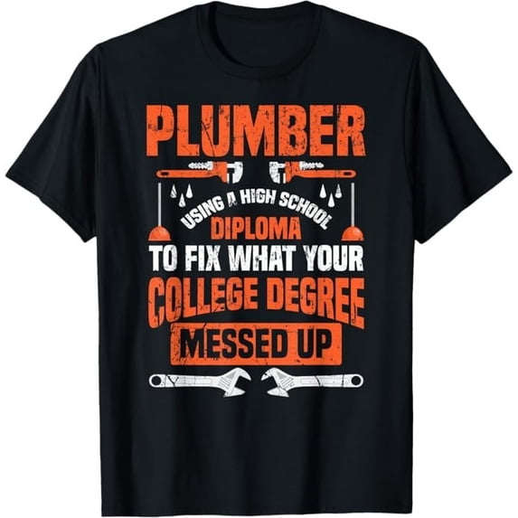 Pilumber Plumber College Plumbing Joke Pun Gift Classic Look For Casual ...