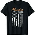 thumbnail image 1 of Plumber Dad Like A Normal Dad Only Cooler USA Flag Plumbing T-Shirt, 1 of 4