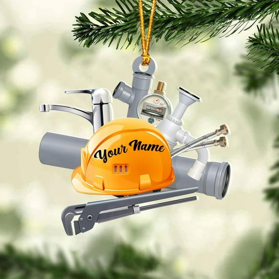 Plumber Ornament 2025 Plumber Christmas Ornaments Handyman Ornament Toolbox Christmas Ornament Tool Ornaments for Plumbers 2025 Handyman Ornaments Gifts (PL4) - 3276