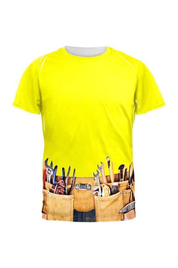 Plumber's Crack Costume All Over Adult T-Shirt - Large