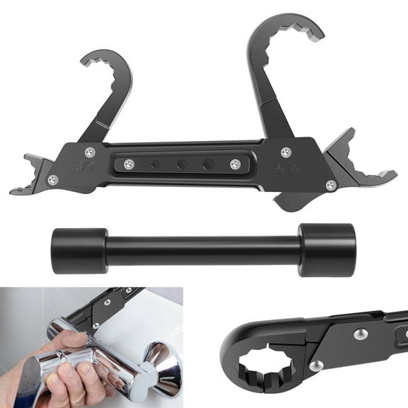 Plumbing Angle Stop Wrench Kit Carbon Steel Angle Stop Removal Tool Portable Plumbing Tool for Plumber Compression Ring