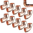 thumbnail image 1 of Plumbing Copper Elbows, 10 Pcs 3/4in C x C Copper 90 Degree Elbows, Pressure-Resistant Copper Pipe Connectors, Lead-Free Short Turn Copper Fittings for Potable Water, Air Conditioning Plumbings, 1 of 6