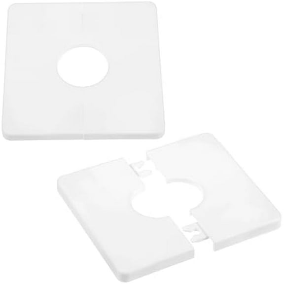 Plumbing Cover Plates, 1.1inch Diameter Hole, ABS Escutcheon for Cover Holes Around Pipes, Wall-Mounted Water Pipe Cover, Toilet Flange Cover, White 2 pack$$Tools & Hardware Other