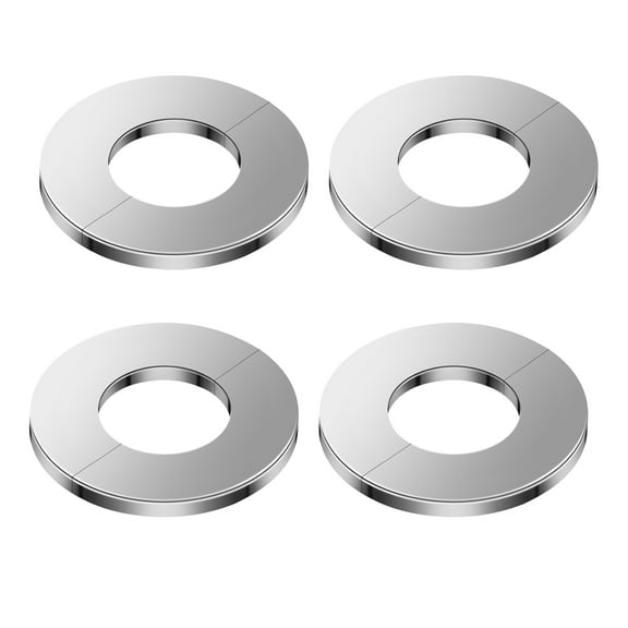 Plumbing Cover Plates, 4pcs Shower Faucet Cover Plate Escutcheon Ring, Shower Escutcheon Plate, Plumbing Cover Plate for Angle Valve Holes, Water Pipes