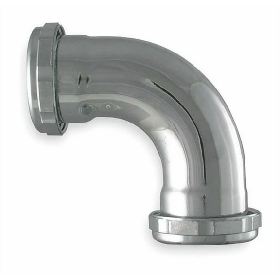Plumbing Elbow 1-1/2 Dia., Brass, Chrome Finish, Elbow Pipe, 90 Degree Slip
