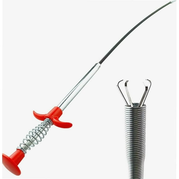 Plumbing Grabber Sink Grabber Flexible Claw Pickup Tool for Litter Pick, Drains, Home Sink, Toilet & Clean Dryer Vents (24inch)