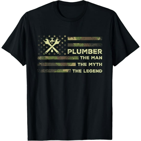 Plumbing Graphic Design Plumber Dad T-Shirt