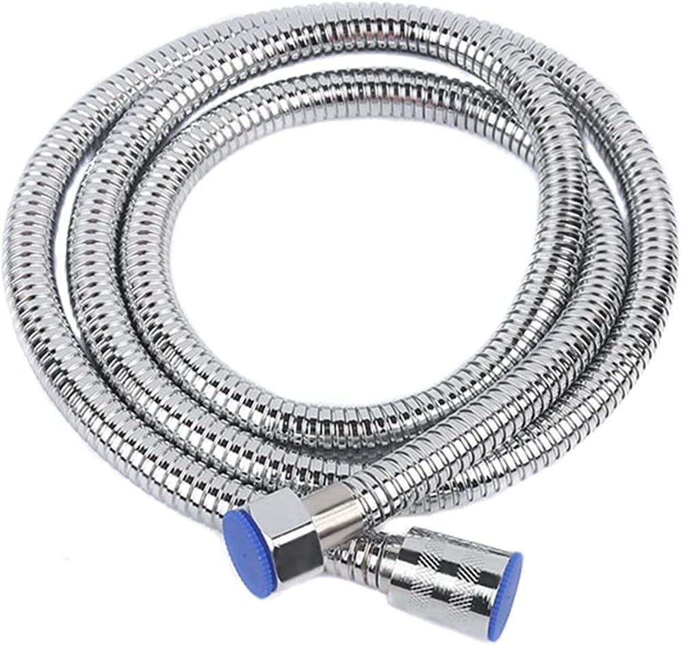 1.2M Stainless Steel Chrome Flexible Bathroom Bath Shower Head Hose Pipe Washers