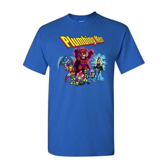 Plumbing Men Funny Parody DT Adult T-Shirt Tee