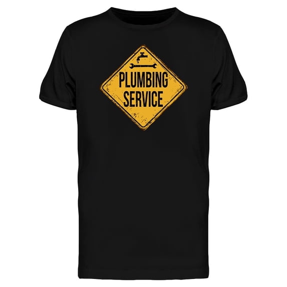 Plumbing Service Sign Graphic Tee Men's -Image by Shutterstock