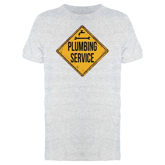Plumbing Service Sign Graphic Tee Men's -Image by Shutterstock