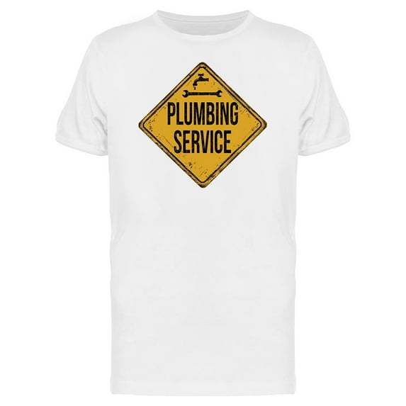 Plumbing Service Sign Graphic Tee Men's -Image by Shutterstock