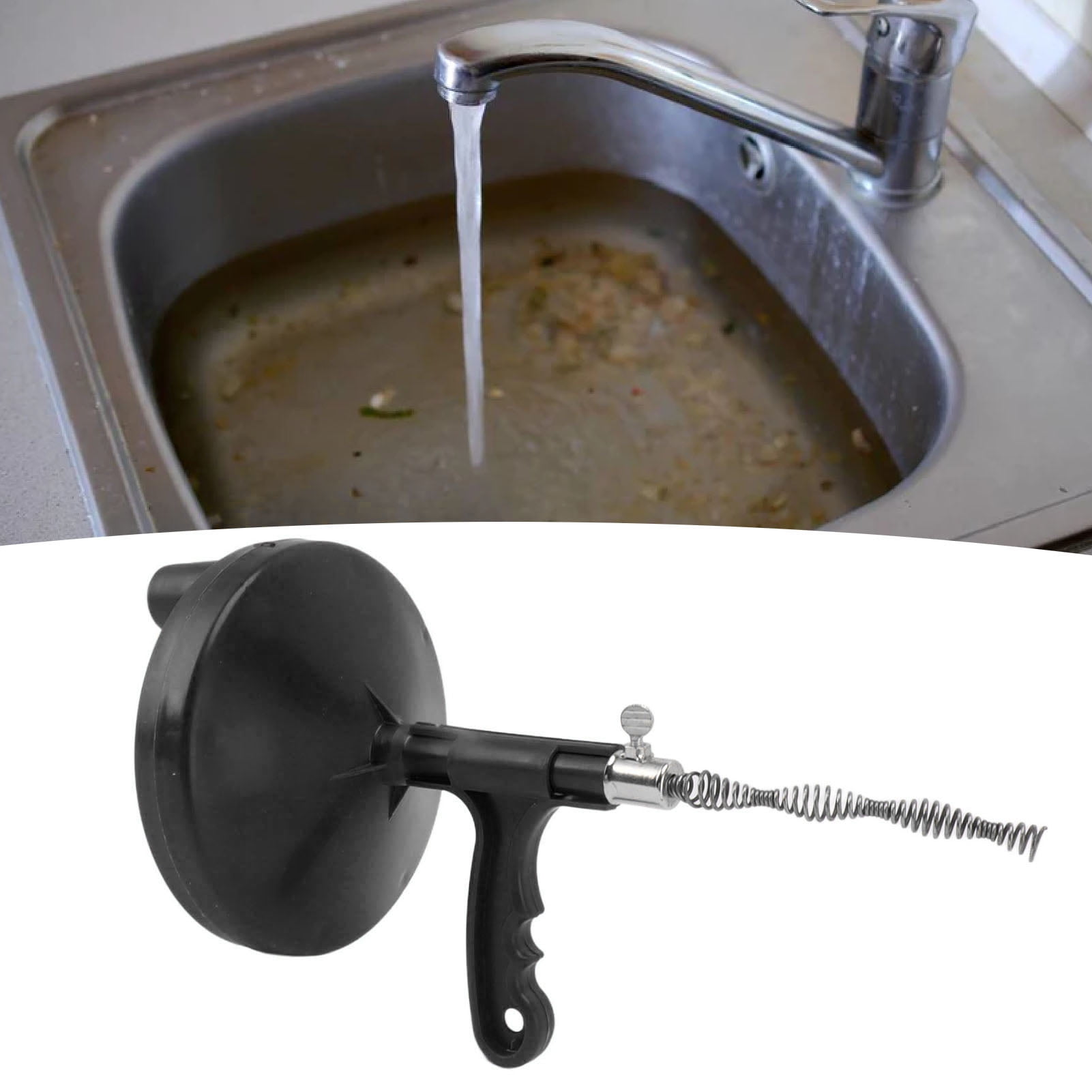 Plumbing Snake Drain Auger Kitchen Sink Dredger Snake Drum Auger