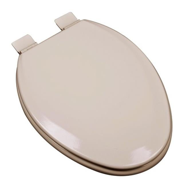 Plumbing Technologies 1F1E5-30 Premium Molded Elongated Wood Toilet Seat, Fawn Beige