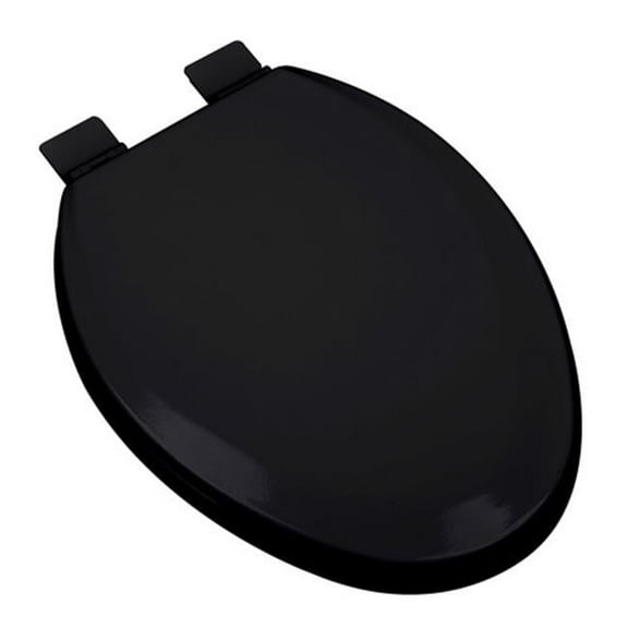 Plumbing Technologies 1F1E5-90 Premium Molded Elongated Wood Toilet Seat, Black