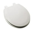 thumbnail image 1 of Plumbing Technologies 1F1R3-02 Deluxe Molded Round Wood Toilet Seat- Biscuit & Linen, 1 of 1