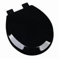 thumbnail image 1 of Plumbing Technologies 1F1R5-90 Premium Molded Round Wood Toilet Seat- Black, 1 of 1