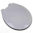 thumbnail image 1 of Plumbing Technologies 2F1R6-80 Slow Close Plastic Round Front Contemporary Design Toilet Seat, Silver & Gray, 1 of 1