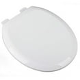 thumbnail image 1 of Plumbing Technologies 2F1R8-04 Slow Close Premium Plastic Round Toilet Seat- Cotton White, 1 of 1