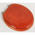 thumbnail image 1 of Plumbing Technologies 5F1R2-15BN Designer Solid Round Oak Wood Toilet Seat with Brushed Nickel Hinges- American Cherry, 1 of 1