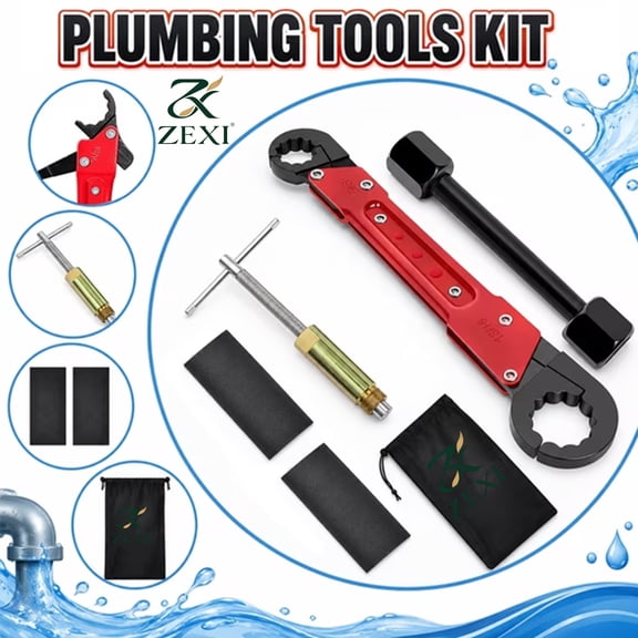 Plumbing Tools Kit with Angle Stop Wrench & 1/2-Inch Compression Sleeve Puller, Professional Plumbers Wrench for Frozen/Corroded Angle Stop Valves