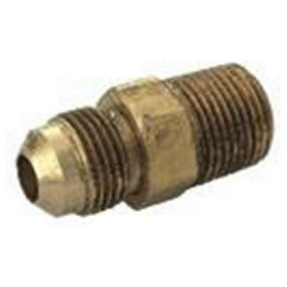 Plumbshop PSSL-14 Gas Pipe Fitting, Male Union, Brass, 3/8 OD Flare x 3/8 In. MIP - Quantity 5