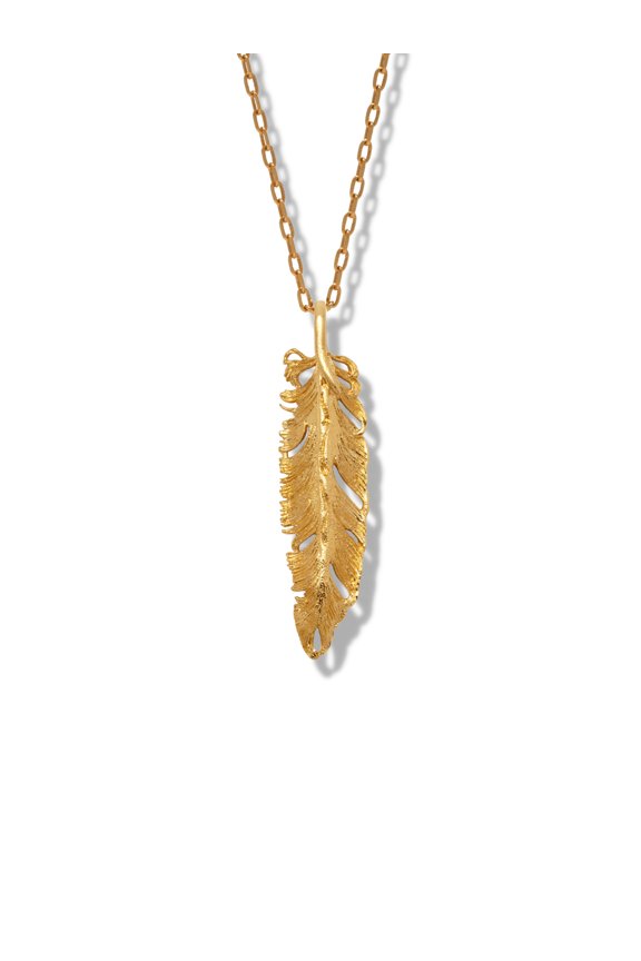 Plume Pendant Charm Necklace