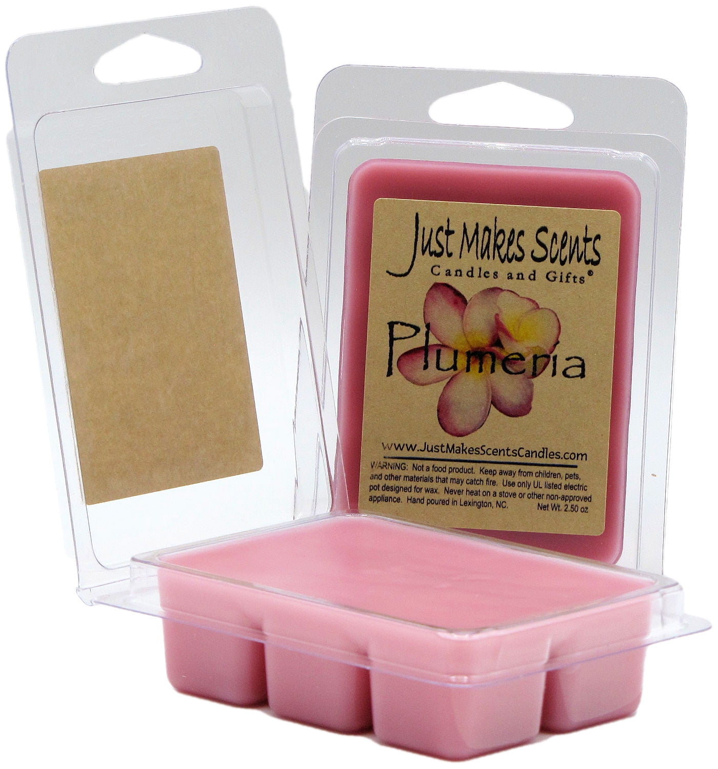 Primal Elements Plumeria Scented Wax Melt - 2.5 Ounce Flameless Fragrance Wax For Warmers