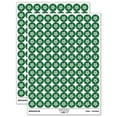 thumbnail image 1 of Plumeria Beautiful Tropical Spiral Flower Round Sticker Set - Dark Green - Matte Finish - 0.50" Size, 1 of 3