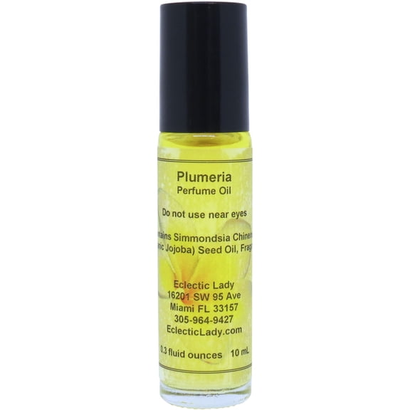 Plumeria Perfume Oil, 0.3 Oz Portable Roll-On Fragrance