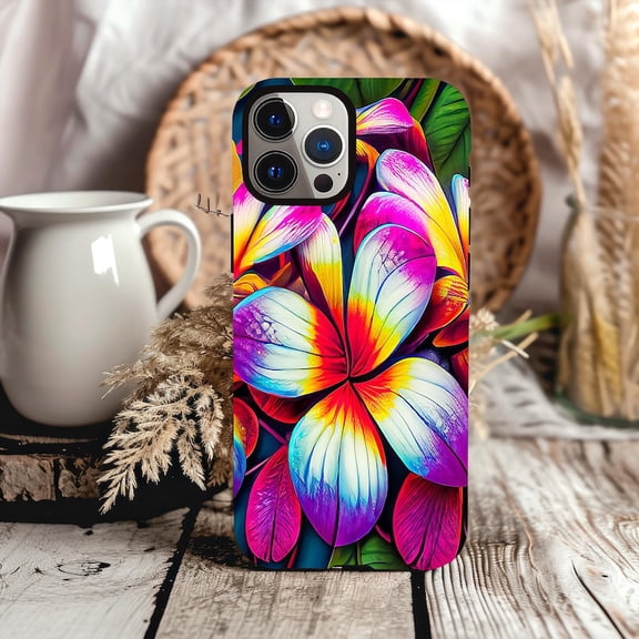 Plumeria Tropical Phone Case  Stylish Floral Cover, Durable & Protective Design