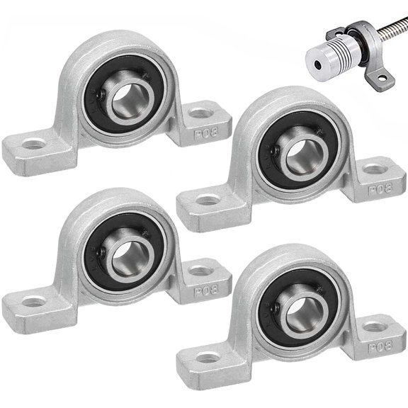 Plummer Bearing 8mm Flange Bearing Zinc Alloy Bearing Block Self-Aligning Bearing Block Horizontal Bearing for 3D Printer Inner Diameter 8mm Diameter 4Pcs