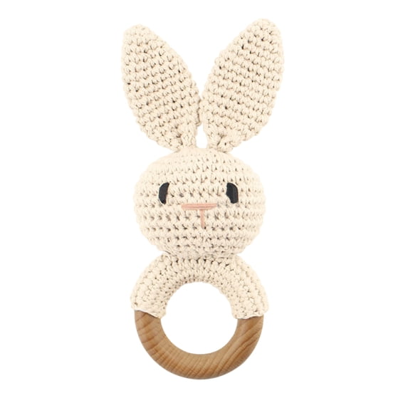 Plumora Baby Crochet Rattle Hand Toy - Handmade Crocheted Rattle, Soft Yarn, Gentle Jingle, Stroller and Car Seat Hanging, Crib Toys, Natural Fiber, Safe for Newborns.