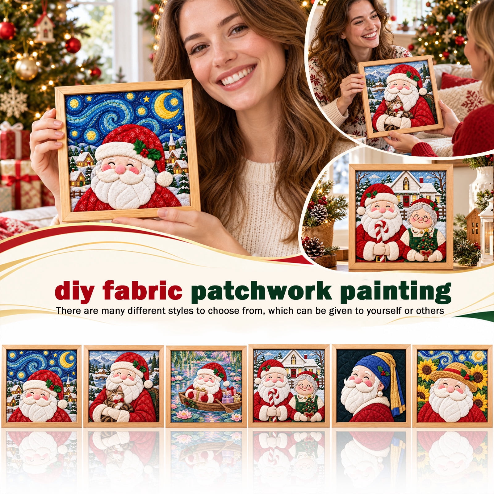 Plumora DIY Fabric Wall Art Craft Kits — Decorative Painting Materials ...