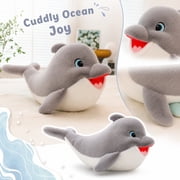 Plumora Dolphin Plush Stuffed Animal Toy - Ocean Dolphin Plushies for Children, Stuffed Animals for Girls, Soft Baby Toy with Silky Texture, Great for Room Decor and Snuggle Time