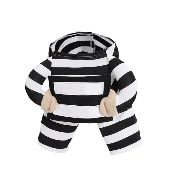 Plumora Halloween Dog Costume - Funny Prisoner Striped Outfit for Dogs, Halloween Costumes, Dog Halloween Costumes, Costumes for Cats, Party and Photos