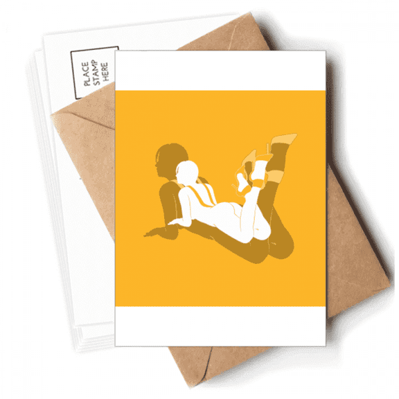 Plump Horizontal Beautiful Woman Postcards Envelopes Blank Note Cards Mailing