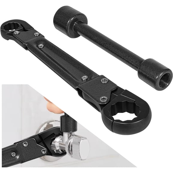 Plumping Tools Angle Stop Wrench, Professional Plumbers Wrench Angle-On Removal Tools for Easy Installing New Compression Angle Stop and Removing Compression Ring