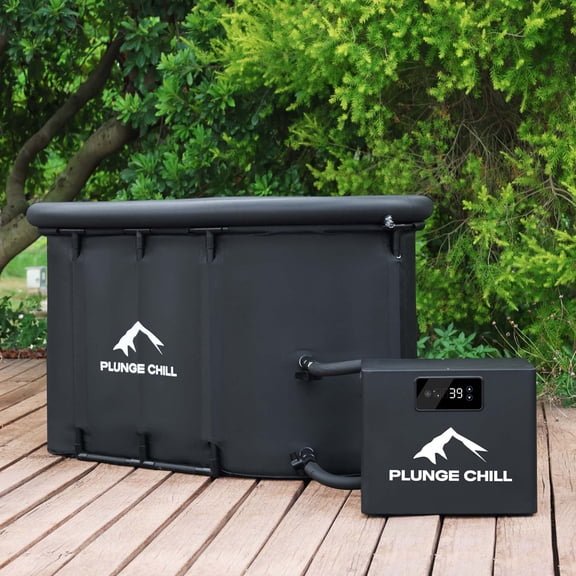 Plunge Chill Cold Plunge Tub with 1/3 HP Water Chiller (Max Tub), 148 Gallon Ice Bath System for Muscle Recovery, Cold Therapy, Home & Outdoor Use