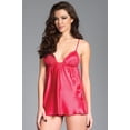 thumbnail image 1 of Plunge satin Babydoll, 1 of 2