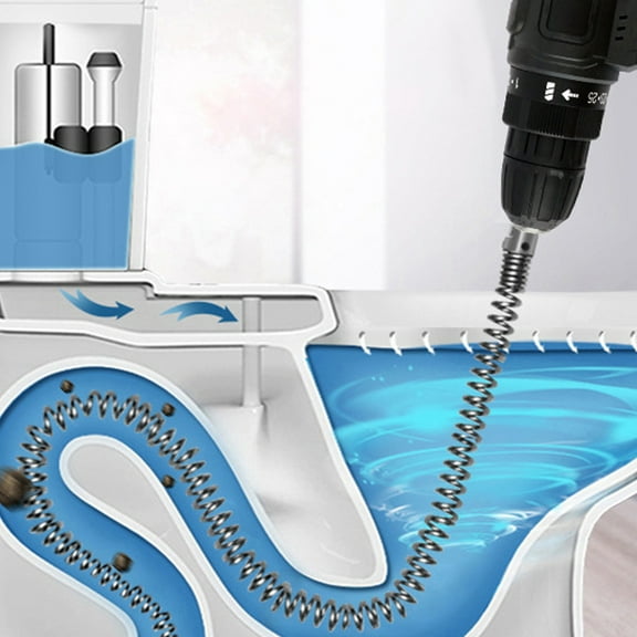 Plunger | Drain Snake Tool for Kitchen Sink & Toilet Clogs | Flexible Spring Pipe Cleaner | Handheld Drain Auger for Home Bathroom & Sewer Line Unclogging