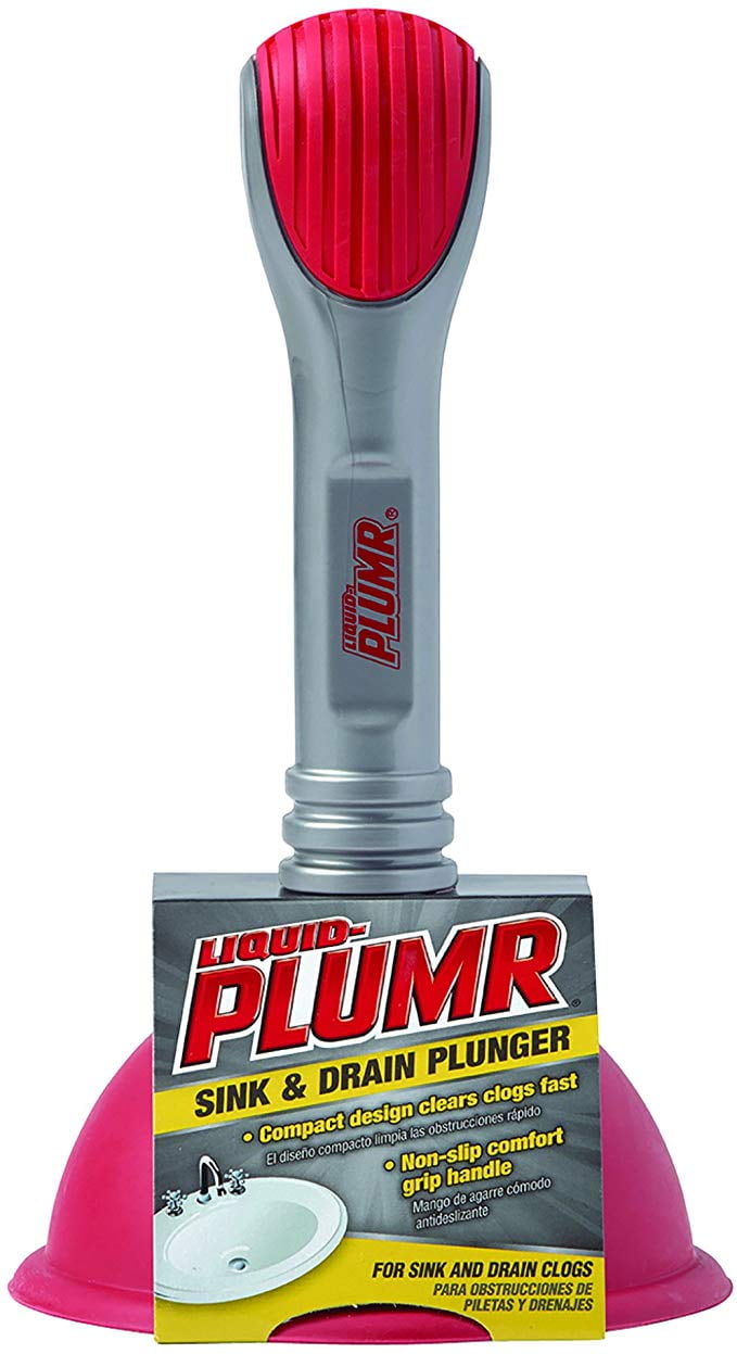 Plunger LiquidPlumr Mini Plunger Unclog Flat Surface Drain Sink Shower Tub