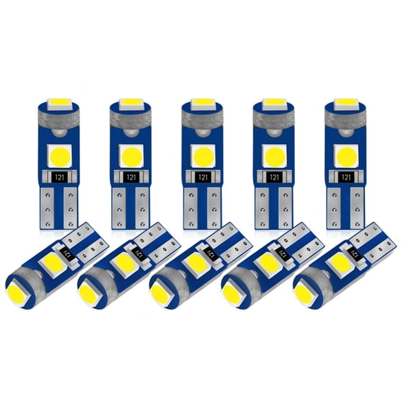 Fznkrag 10 Pcs T5 LED Bulb Dashboard Dash Lights, 3030 SMD, 12V, Blue