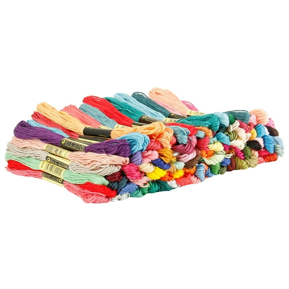 Fznkrag 100 Colors Cotton DMC Cross Floss Stitch Thread Embroidery Sewing Skeins Multi Colors