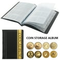 thumbnail image 1 of Fznkrag 120 Pockets Coin Storage Album Coin Collection Holders Book for Collectors Gifts Supplies Black, 1 of 7